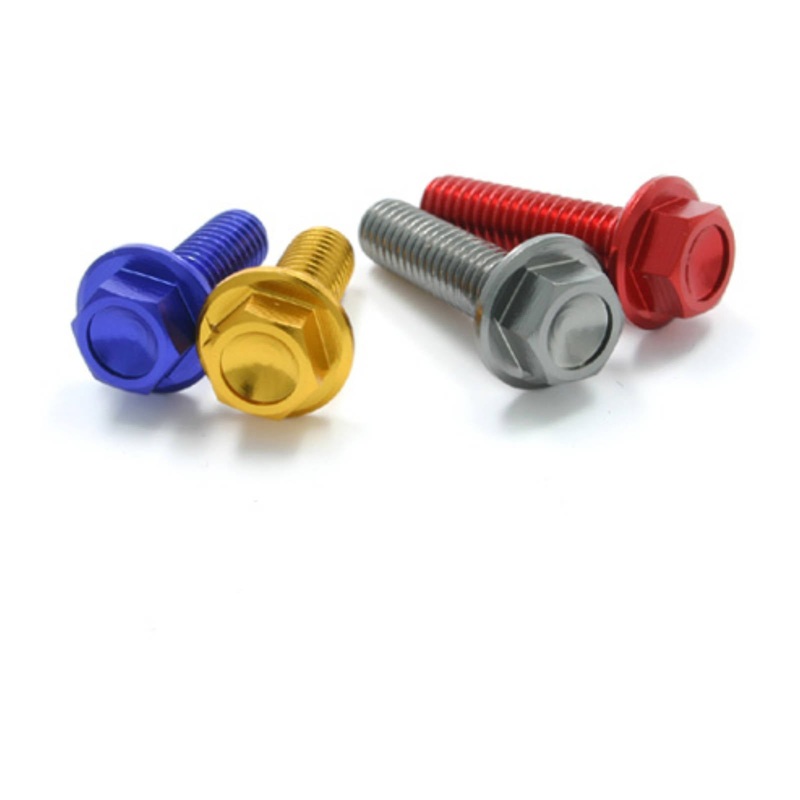DRC Aluminum M6 Flange Bolts 35mm – Gold 4pcs