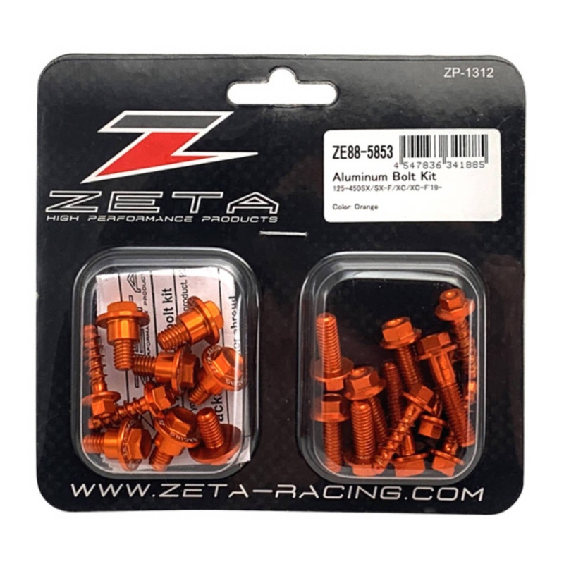 Zeta Aluminum Bolt Set Plastics KTM SX/SXF ’19- Orange