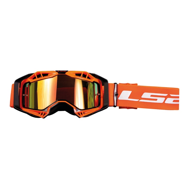 LS2 Aura Pro Goggle – Orange with Iridium Lens