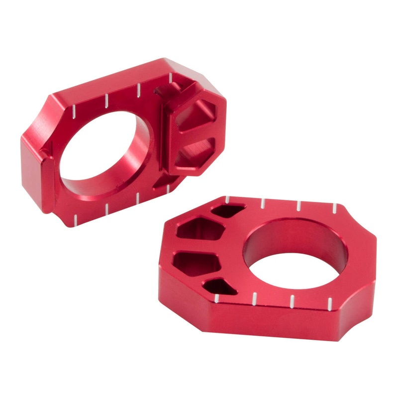 Zeta Rear Axle Block Kawasaki KX/KXF ’03-16 ,Suzuki RMZ ’04- Red