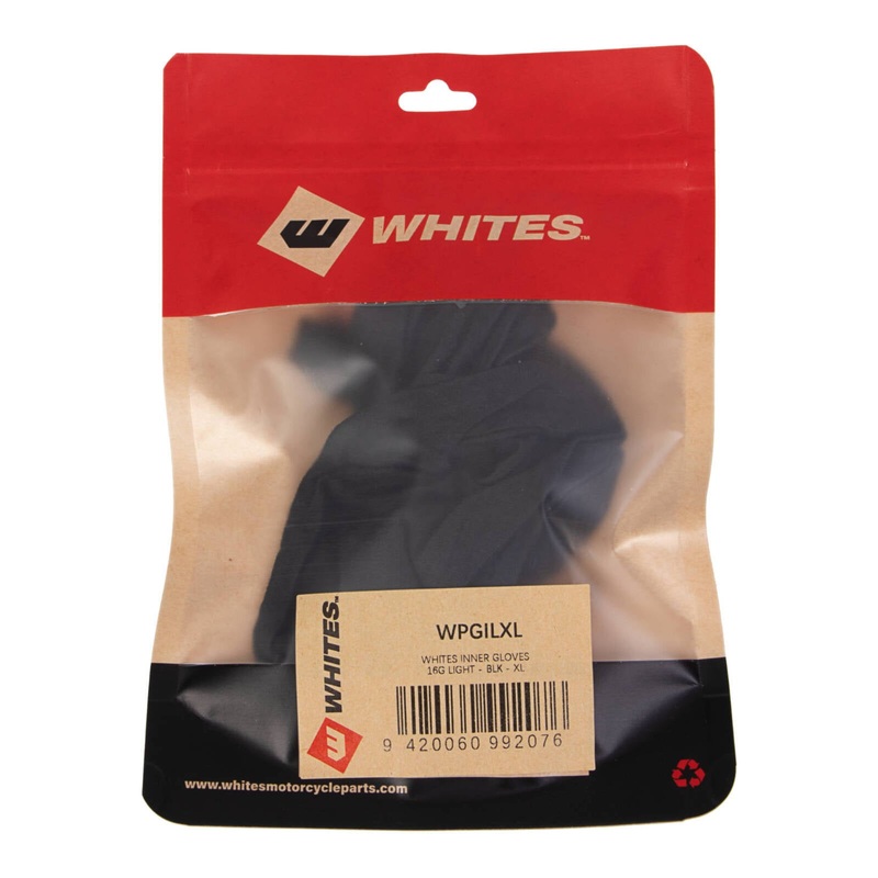 WHITES INNER GLOVES 16G LIGHT – BLK – XL