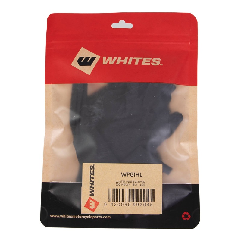 WHITES INNER GLOVES 20G HEAVY – BLK – LGE