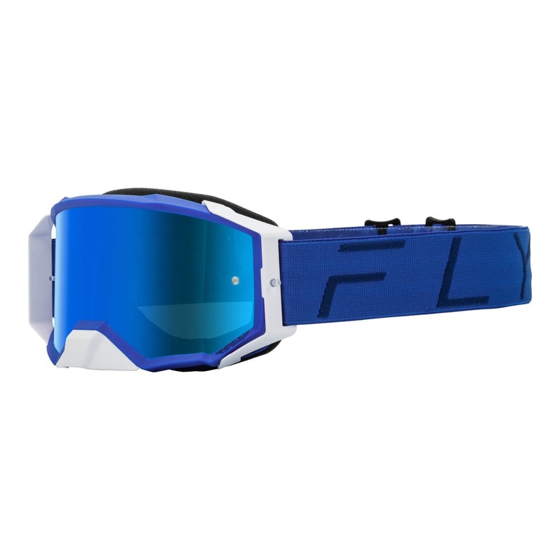 FLY Racing Zone Pro Goggle – Blue with Sky Blue Mirror / Sky Blue Lens