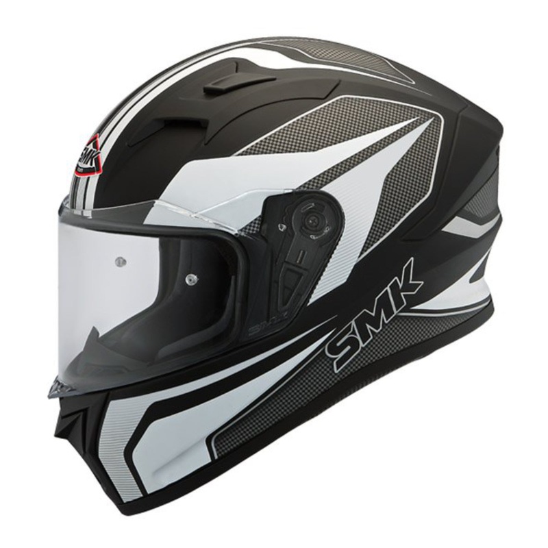 SMK Stellar Dynamo Helmet – Matte Black / White / Grey