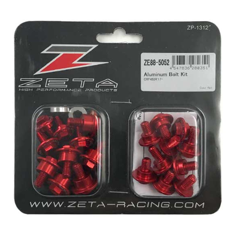 Zeta Aluminum Bolt Set for Plastics CRF250R ’18-, CRF450R ’17-