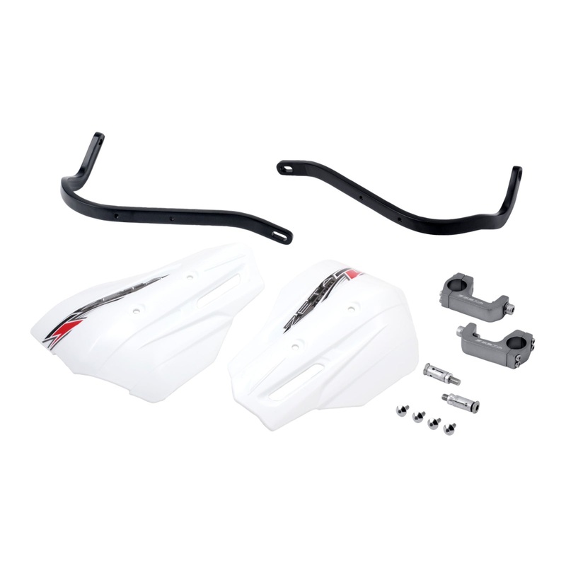 Zeta Armor Handguard XC Pro Kit for 28.6mm U-Clamp Bar – Black / White