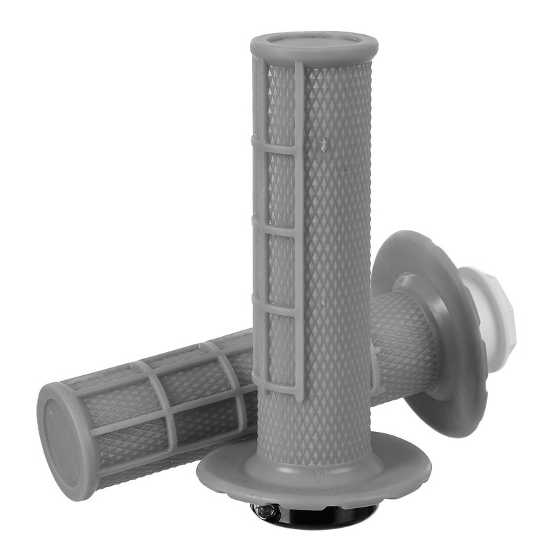 Whites Lock On Grips – Half Waffle – Grey (with 6 Cams)