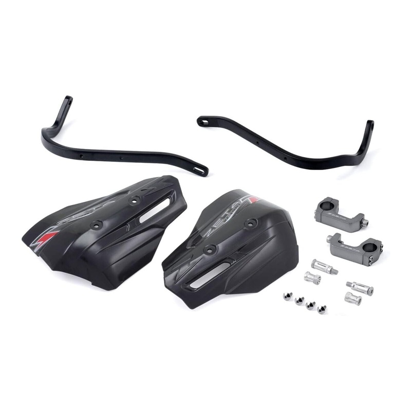 Zeta Armor Handguard XC Pro Kit for 28.6mm U-Clamp Bar – Black / Black