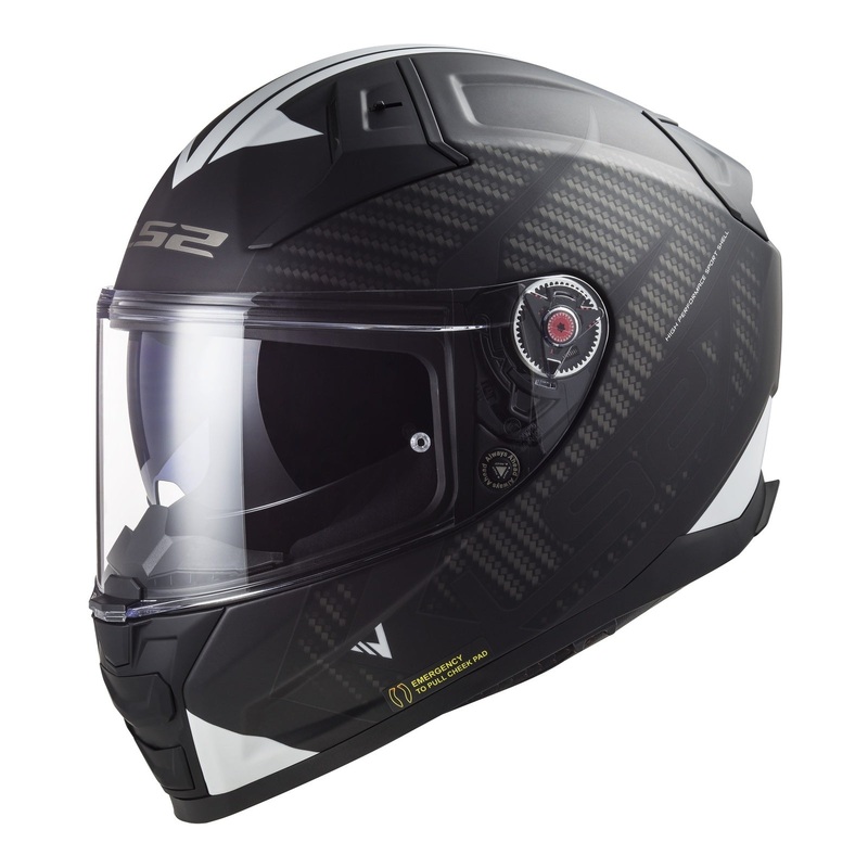 LS2 FF811 Vector II Splitter Helmets – Gloss Black / White 06