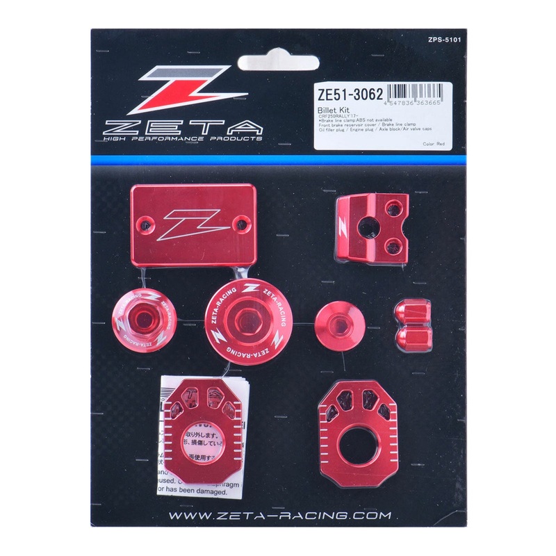 Zeta Billet Kit CRF250 Rally – Red