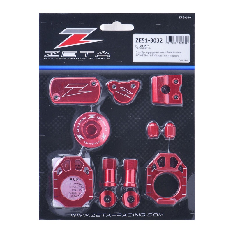 Zeta Billet Kit CRF450R/RX – Red