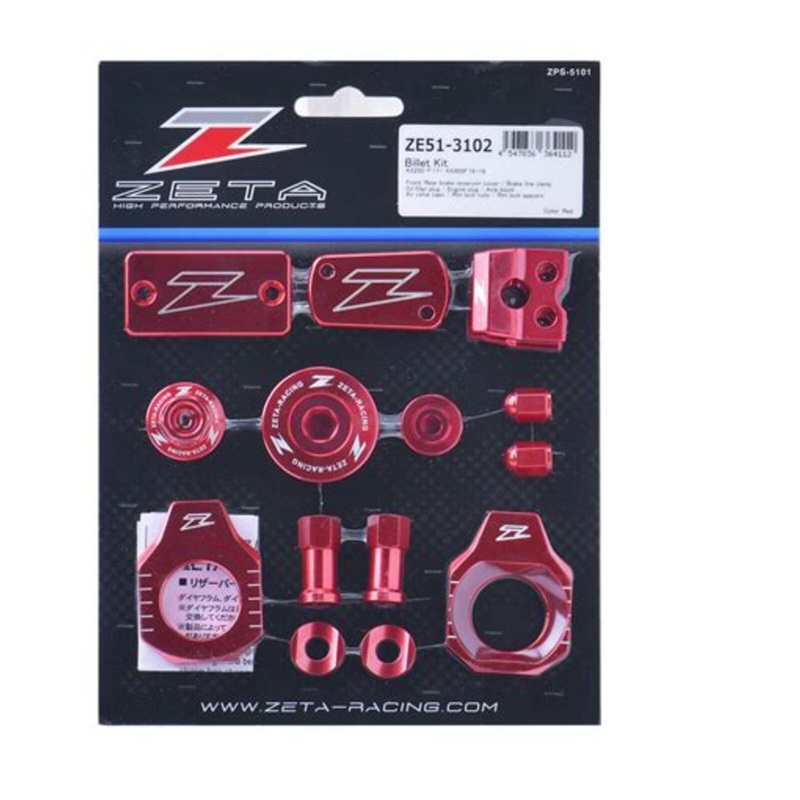Zeta Billet Kit KX250/450F – Red
