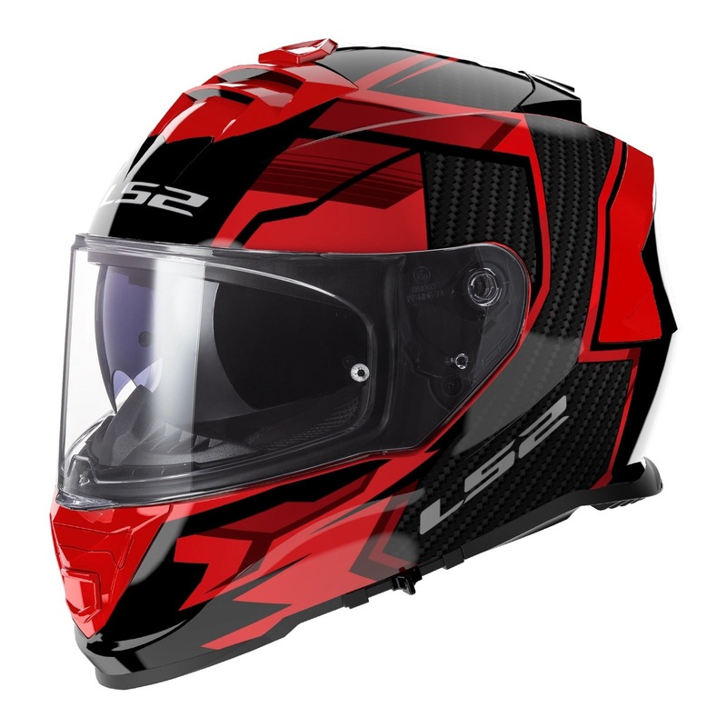 LS2 FF800 Storm II Tracker Helmets – Black / Red 06