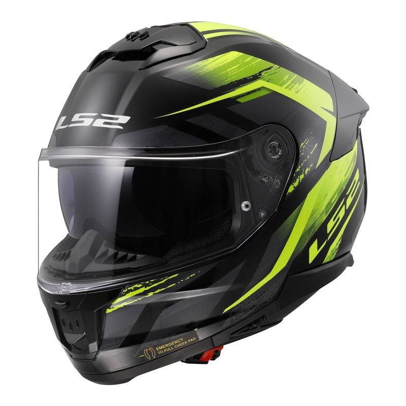 LS2 FF808 Stream II Fury – Black / Hi-Vis Yellow 06