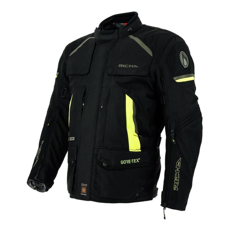 Richa Atacama Goretex Jacket – Black / Yellow (XL)