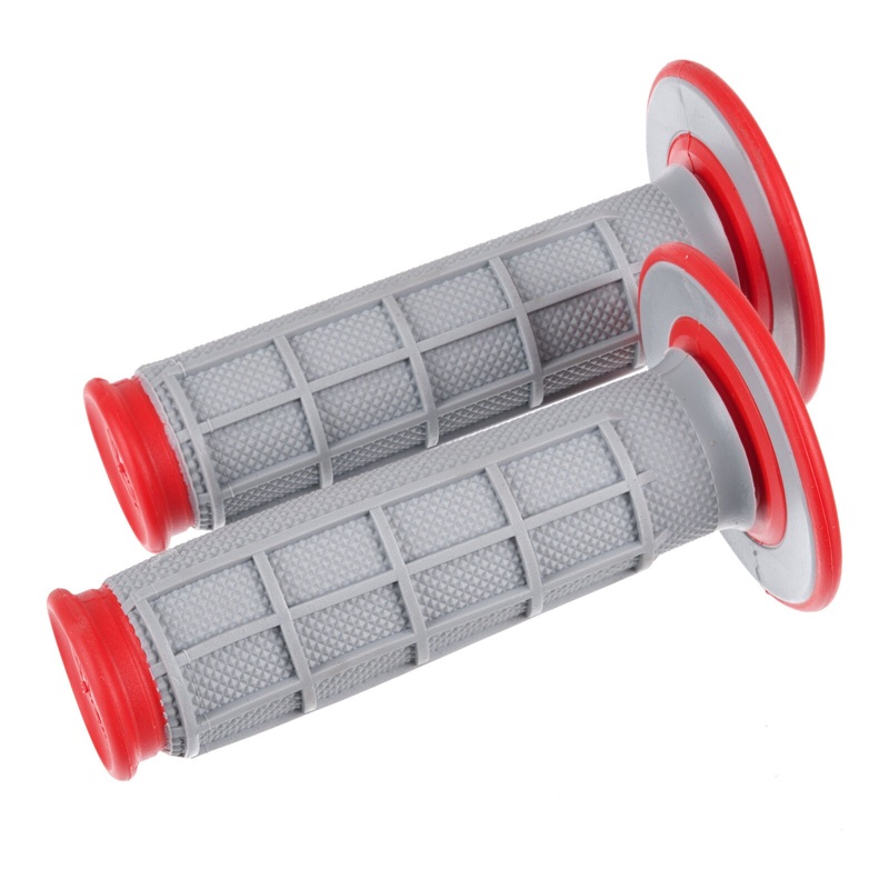 Renthal DL MX Dual Handlebar Grips Diamond / Waffle – Red