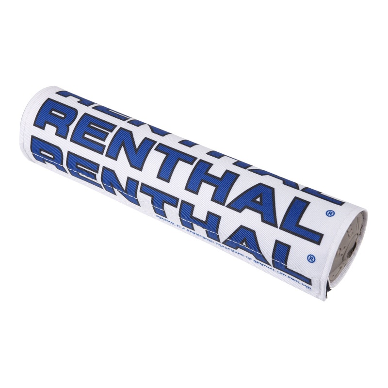 Renthal SX Handlebar Pad 10in – White / Blue Retro