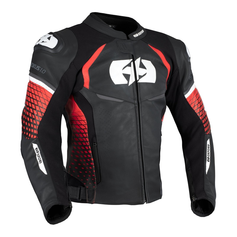 Oxford Nexus 1.0 Leather Men’s Jacket – Black / Red
