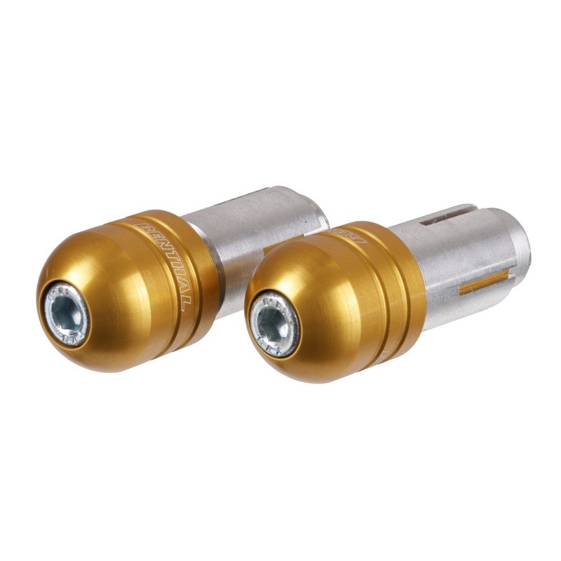 Renthal Handlebar End Plugs – Gold (Set)