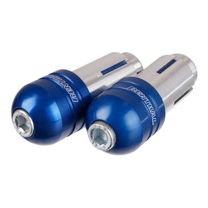 Renthal Handlebar End Plugs – Blue (Set)