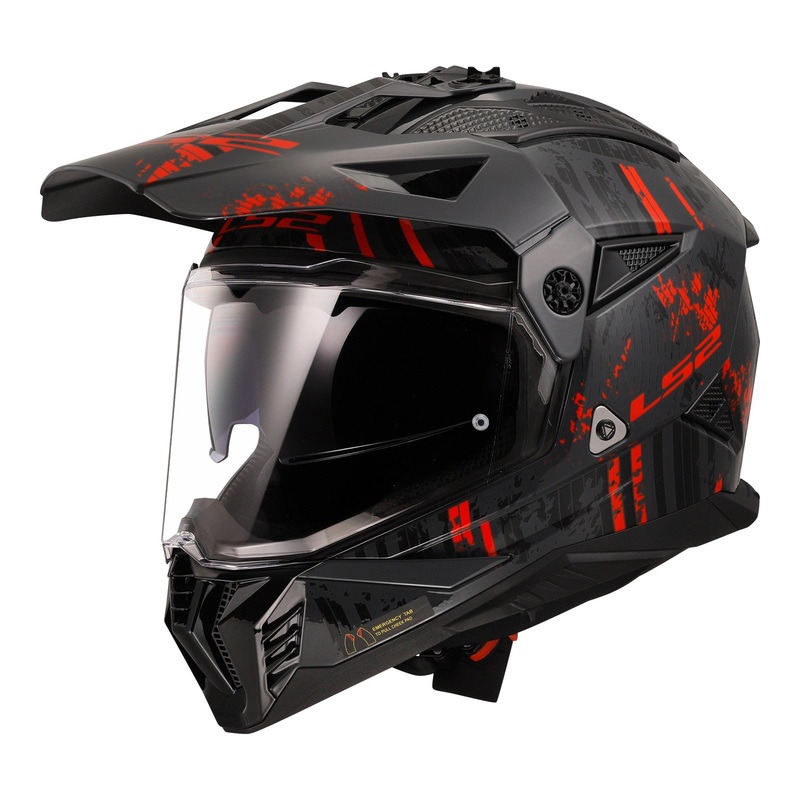 LS2 MX702 Pioneer II Crazy – Black / Grey / Red 06