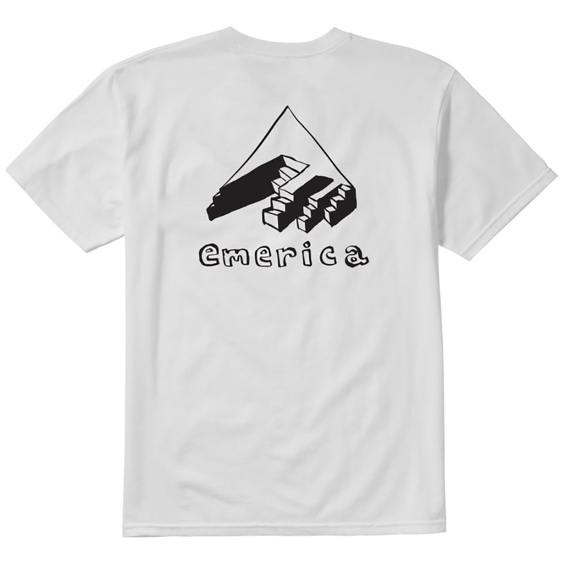 EMERICA SPANKY TRIANGLE TEE [WHITE]