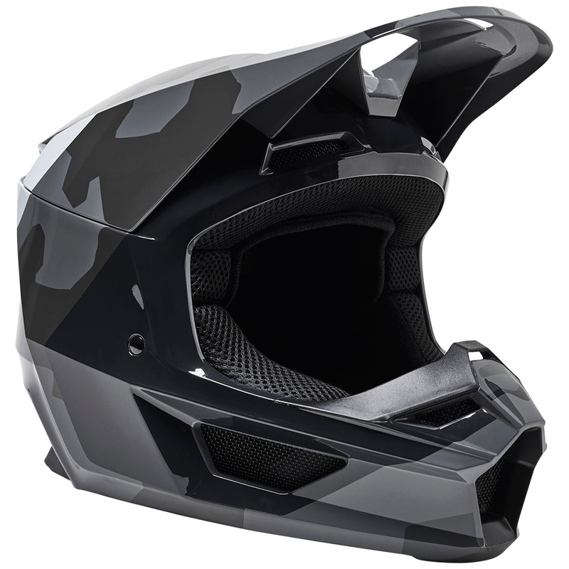 FOX YOUTH V1 BNKR HELMET ECE [BLACK CAMO]