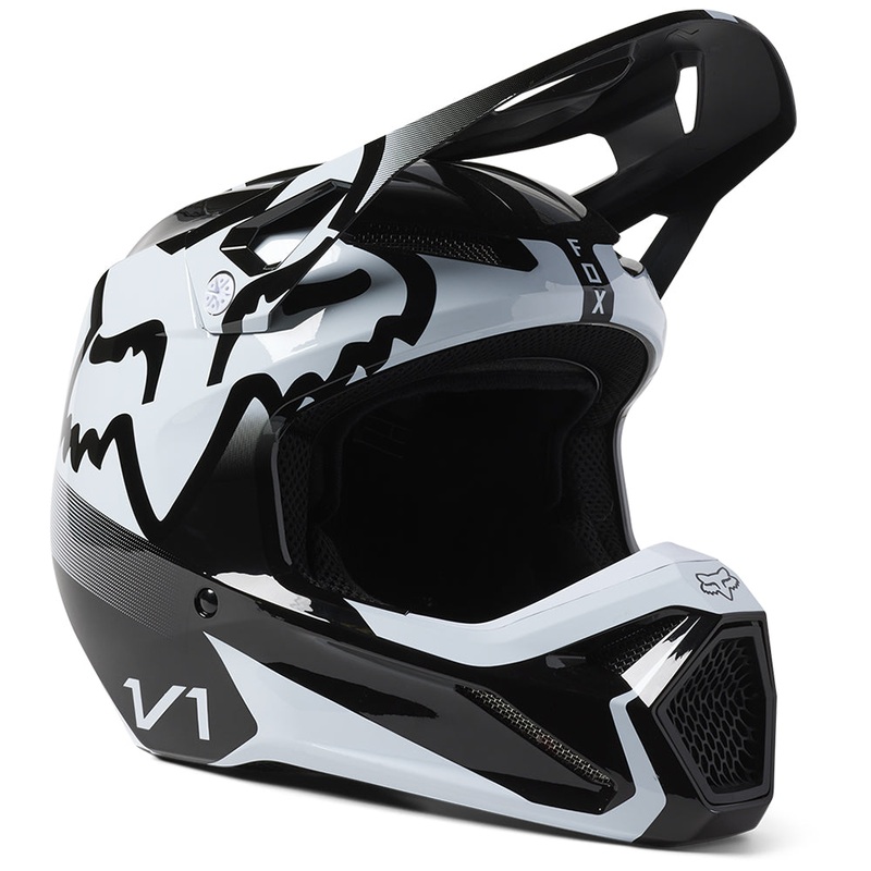 FOX YOUTH V1 LEED HELMET MIPS ECE [BLACK/WHITE]