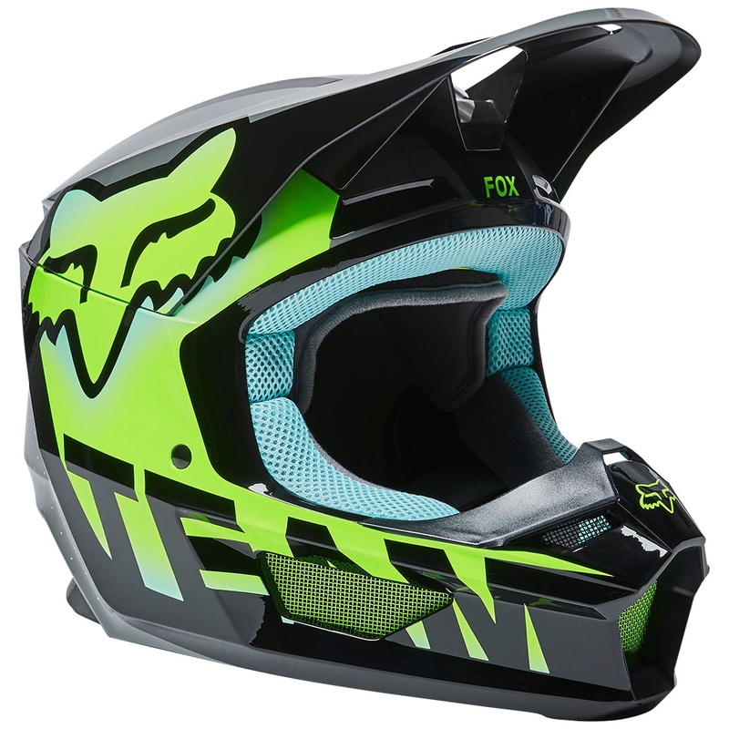 FOX YOUTH V1 TRICE HELMET ECE [TEAL] YS