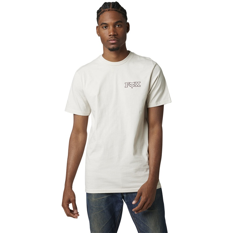 FOX OUT AND ABOUT SS PREMIUM TEE [VINTAGE WHITE]