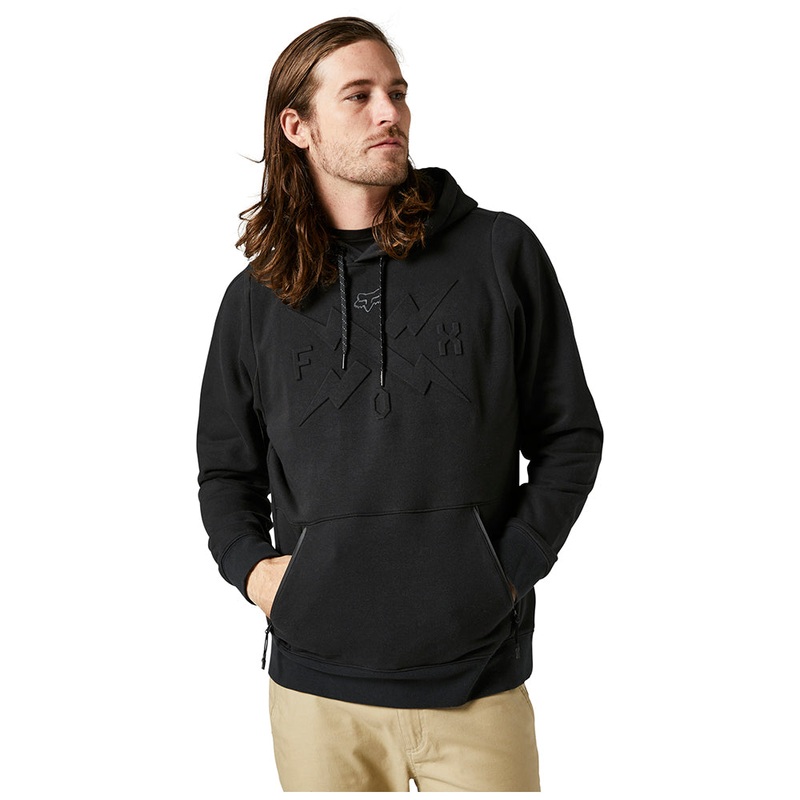 FOX CALIBRATED DWR PULLOVER FLEECE HOODY [BLACK]