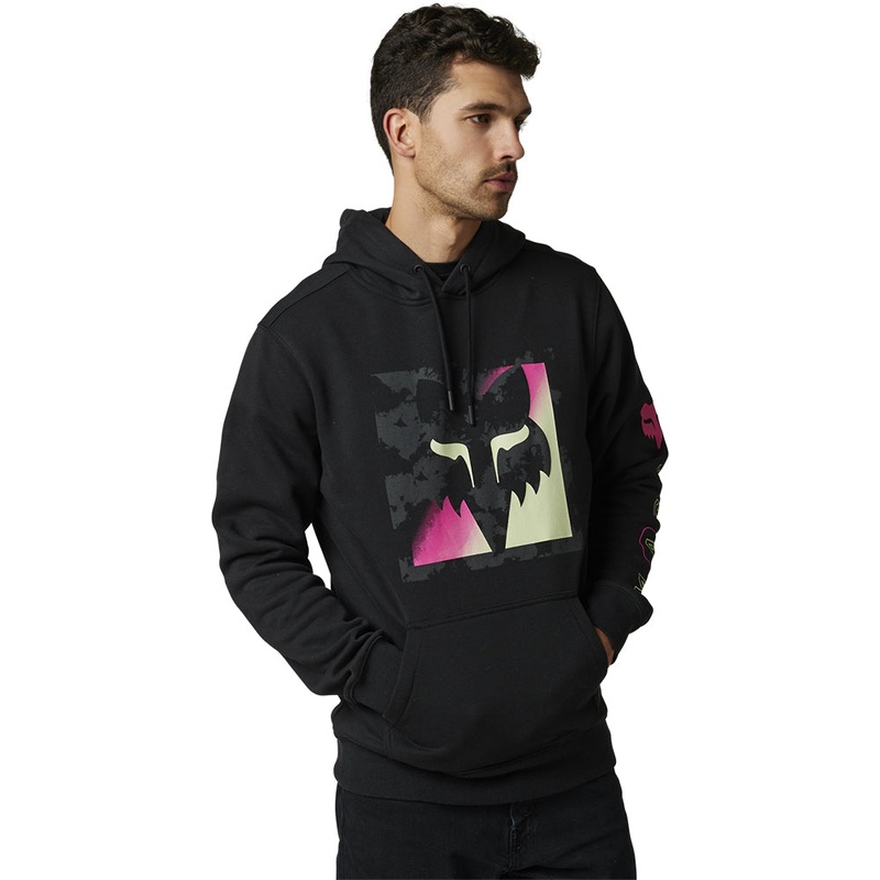 FOX DETONATE PULLOVER FLEECE HOODY [BLACK]