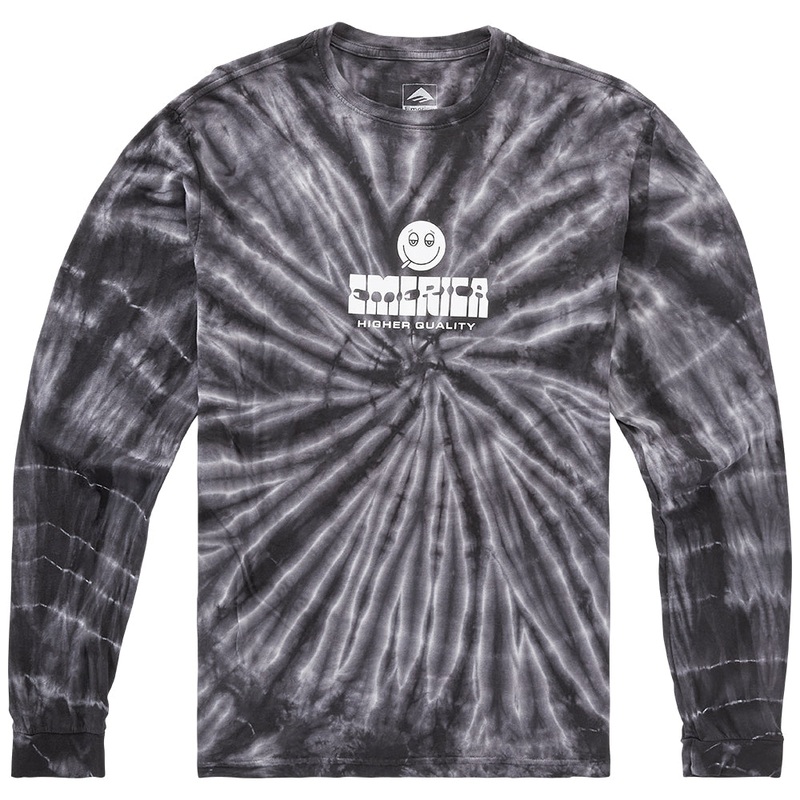 EMERICA ROLL WITH LS TIEDYE TEE [BLACK]