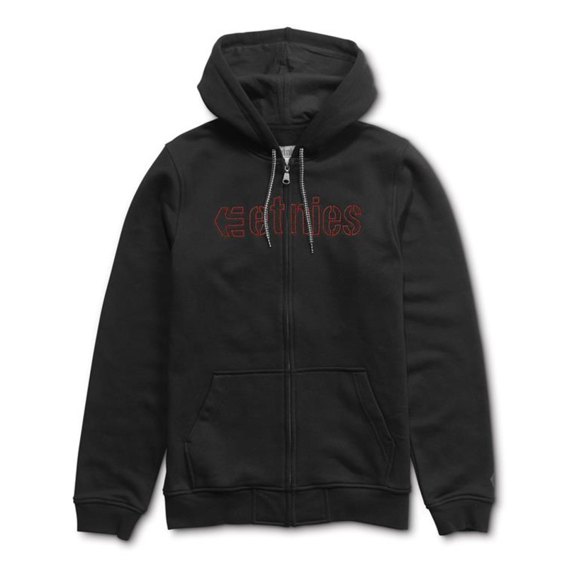 ETNIES CORPORATE STITCH ZIP FLEECE [BLACK]