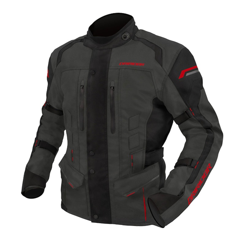 Dririder Compass 4 Men’s Jacket – Grey / Red (XL)