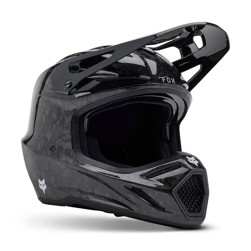 FOX V3 RS CARBON SOLID HELMET MIPS CE [BLACK]