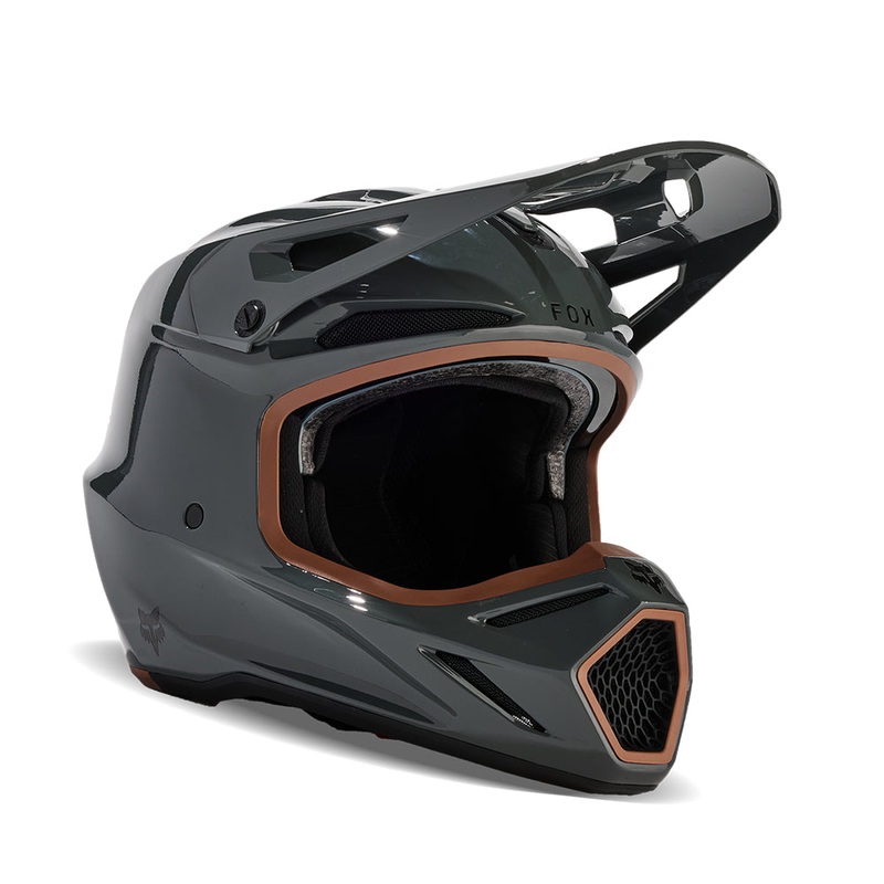 FOX V3 RS CARBON SOLID HELMET MIPS CE [DARK SHADOW]