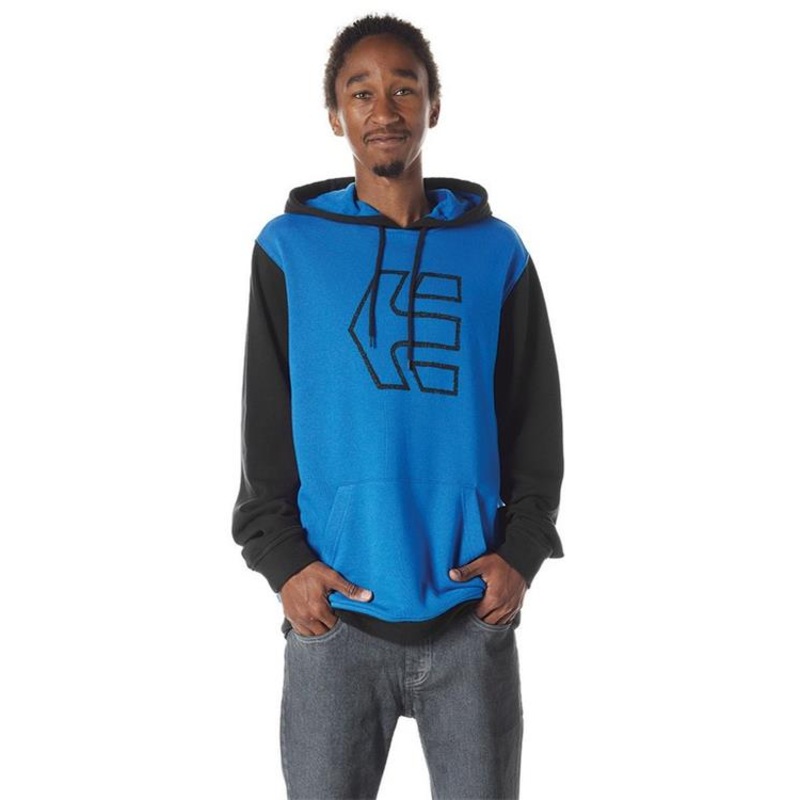 ETNIES ICON SCRIBBLE P/O FLEECE [BLUE/BLACK]