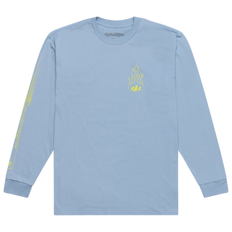 LONG SLEEVE TEE TORCHED SMOKE BLUE