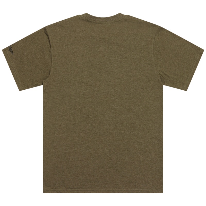 SHORT SLEEVE TEE BADGE OLIVE HEATHER