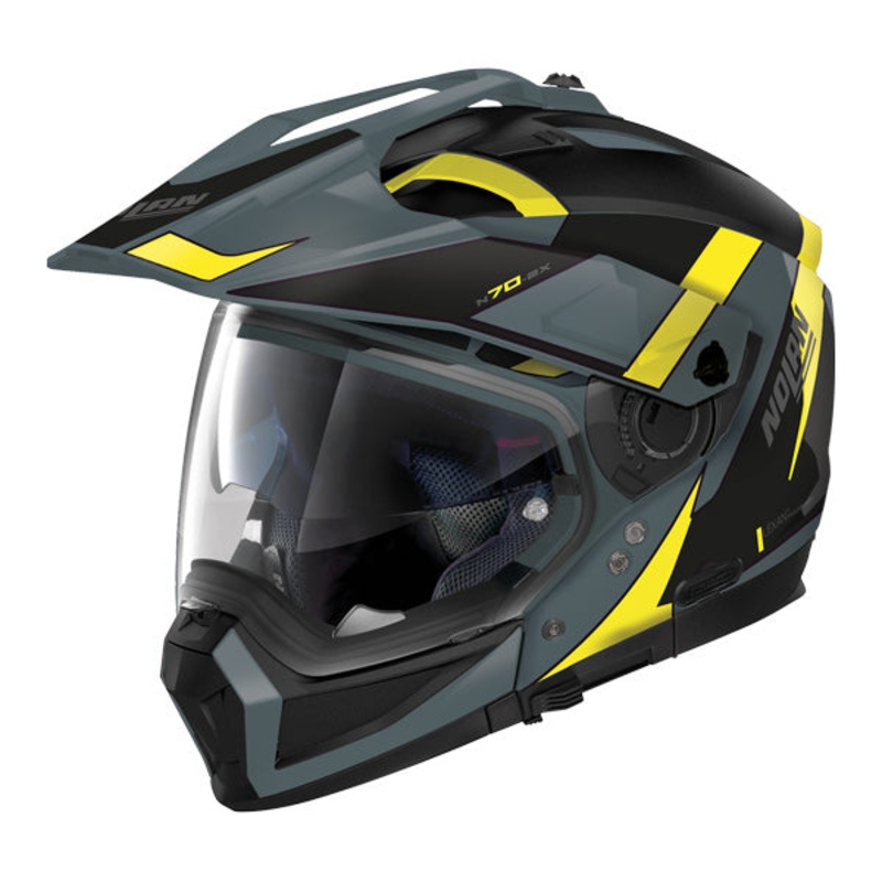Nolan N70-2 X Adventure Helmet – black/ grey / yellow