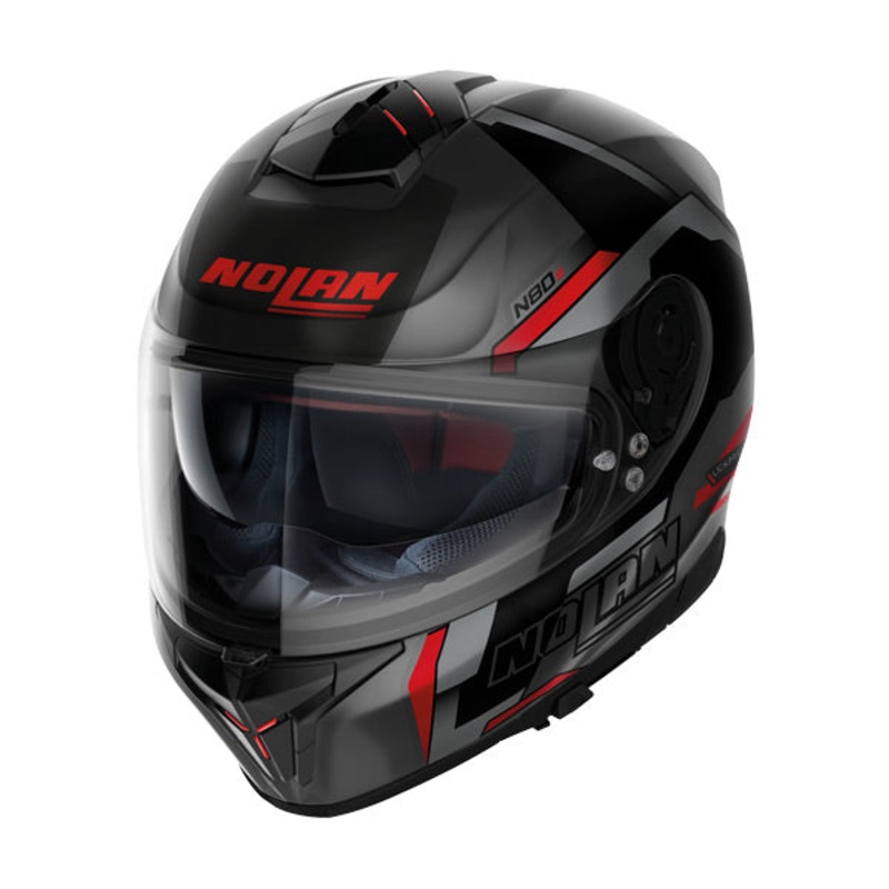 Nolan N80-8 Full Face Helmet – grey / red