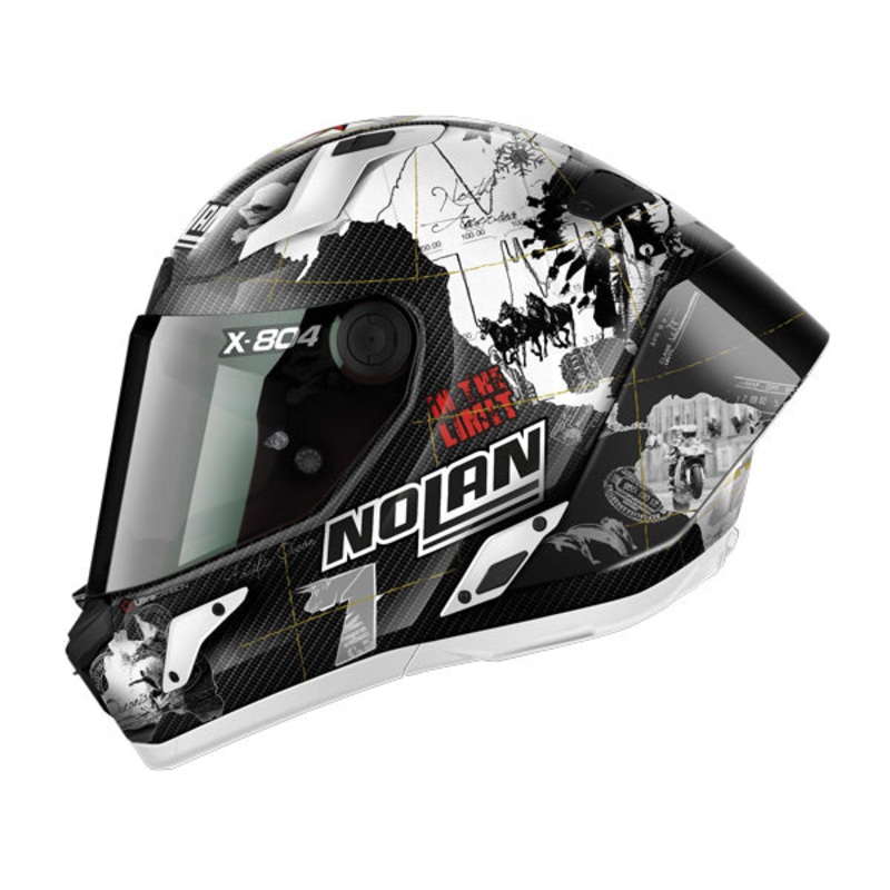 Nolan Xseries X-804 RS Ultra Carbon Full Face Helmet – Checa white