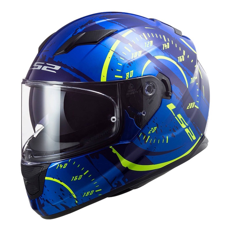 LS2 FF320 Stream Evo Tacho Helmet – Blue / Hi-Vis