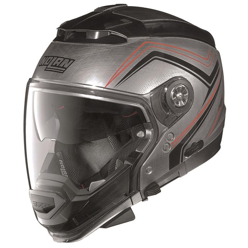 Nolan N44 Open Face/Full Face Helmet – chrome – size XL