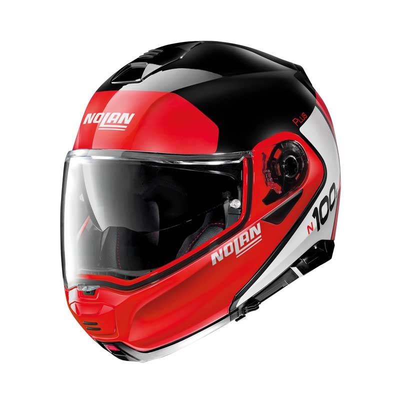 Nolan N100-5 PLUS N-Com Flip Face Helmet – red