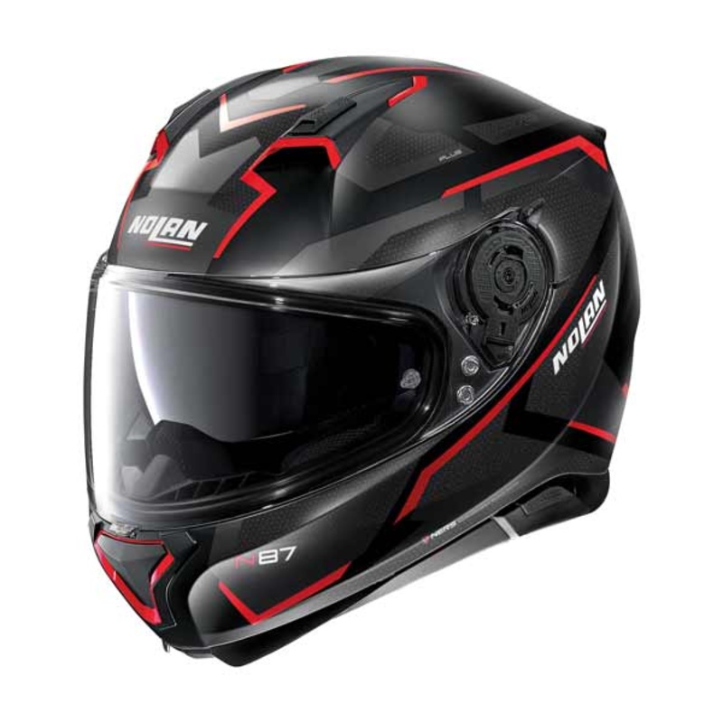 Nolan N87 Plus Full Face Helmet – black/red – XS only
