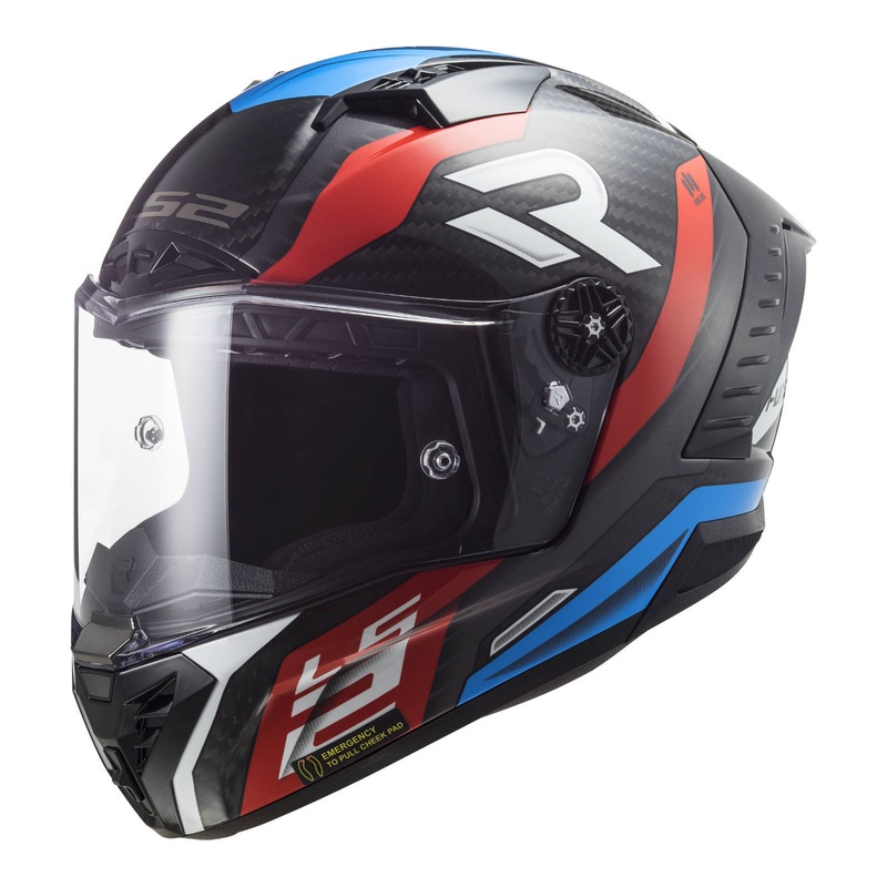 LS2 FF805C Thunder Carbon Supra Helmet – Red / Blue