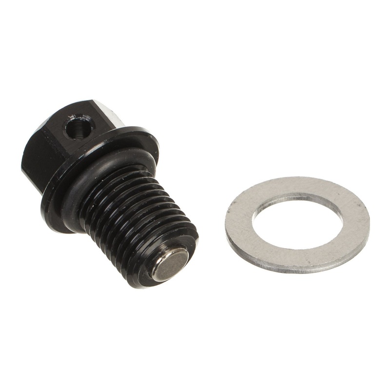 Whites Magnetic Sump Plug M12 x 15 x 1.25 – Black
