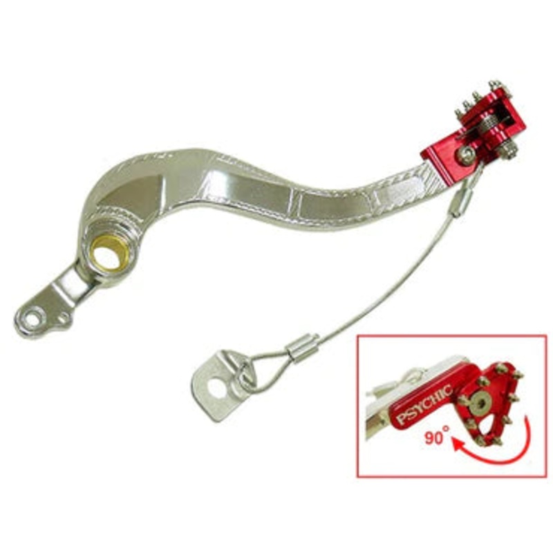 Brake pedal CRF250 2010-23 red tip w/brake snake Tech7